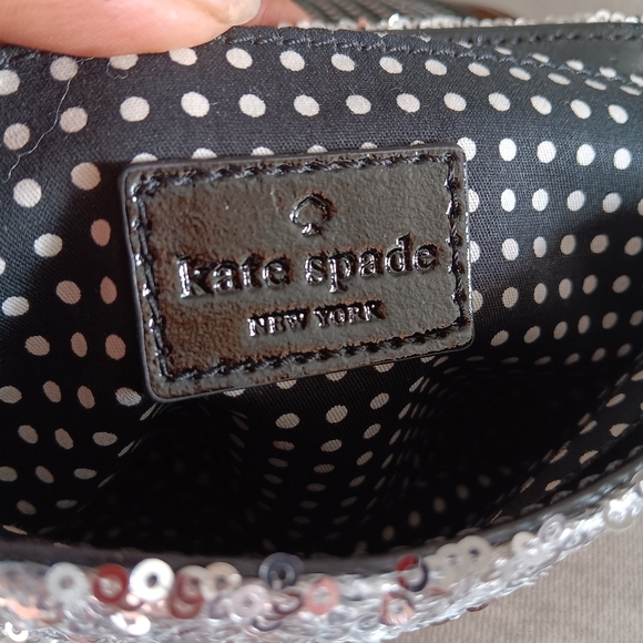 Kate Spade Black and Silver Sequin Crossbody Bag EUC - Picture 2 of 10